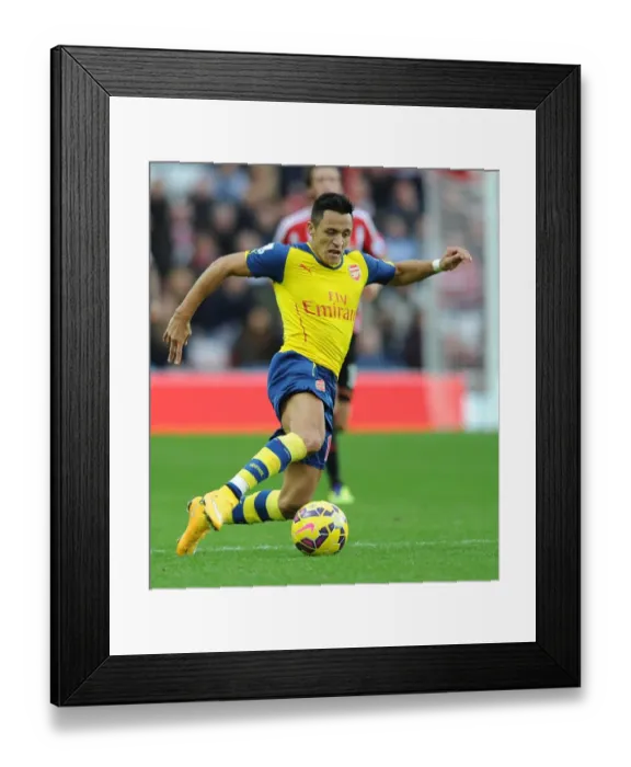Framed Print : Alexis Sanchez: On the Field against Sunderland, Premier League 2014 / 15