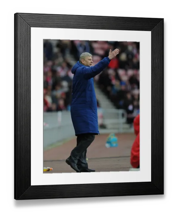 Framed Print : Arsene Wenger at Sunderland: Premier League Clash 2014 Framed Print : Arsene Wenger at Sunderland: Premier League Clash 2014