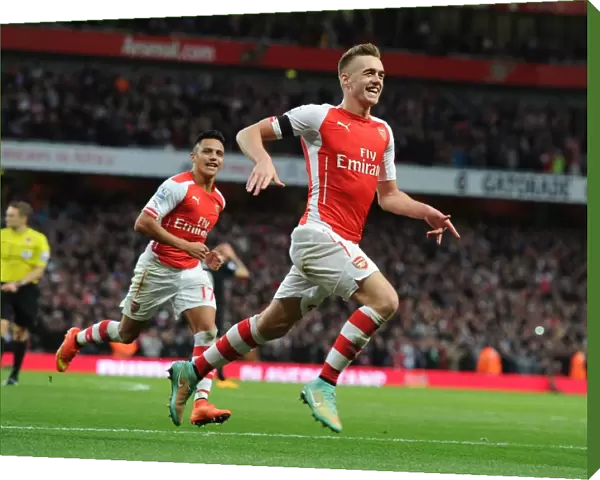 Arsenal's Calum Chambers Scores Second Goal vs Burnley in 2014 / 15 Premier League