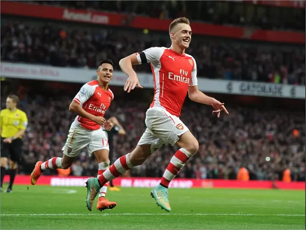 Arsenal's Calum Chambers Scores Second Goal vs Burnley in 2014 / 15 Premier League