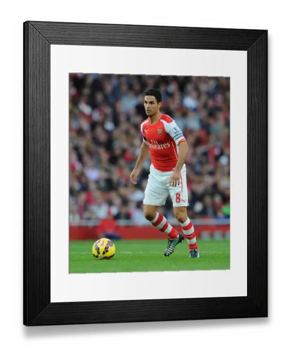 Framed Print : Mikel Arteta Leading the Charge: Arsenal vs Burnley, Premier League 2014 / 15 Framed Print : Mikel Arteta Leading the Charge: Arsenal vs Burnley, Premier League 2014 / 15