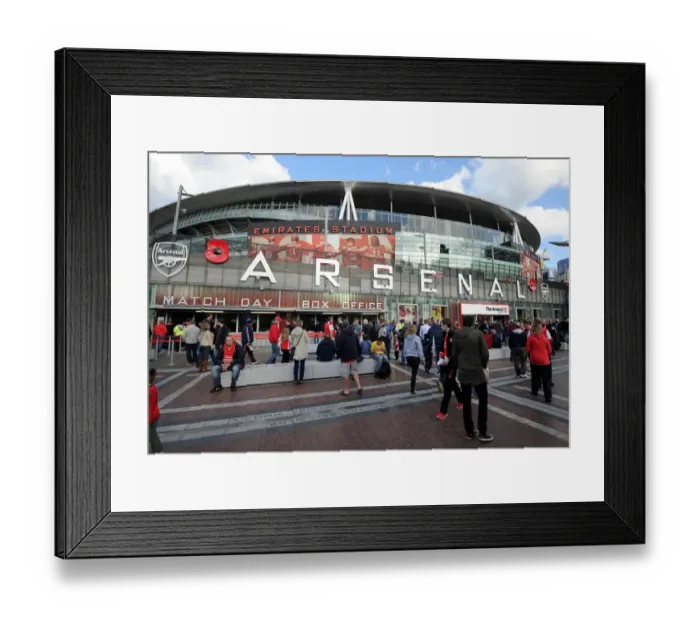 Framed Print : Remembrance Poppies at Emirates Stadium - Arsenal vs Burnley, Premier League 2014 / 15