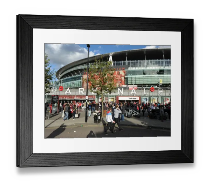 Framed Print : Remembrance Poppies at Emirates Stadium: Arsenal vs Burnley, Premier League 2014 / 15