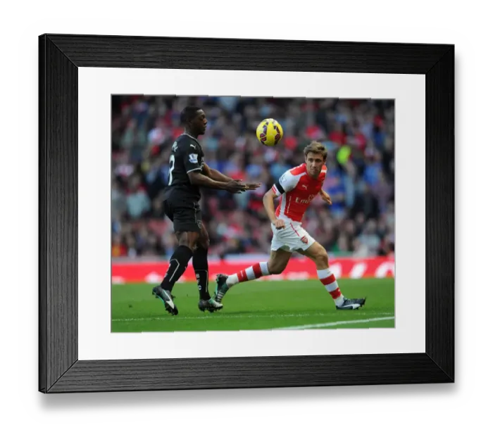 Framed Print : Nacho Monreal vs. Marvin Sordell: Heading Clash at Arsenal vs. Burnley (2014 / 15) Framed Print : Nacho Monreal vs. Marvin Sordell: Heading Clash at Arsenal vs. Burnley (2014 / 15)