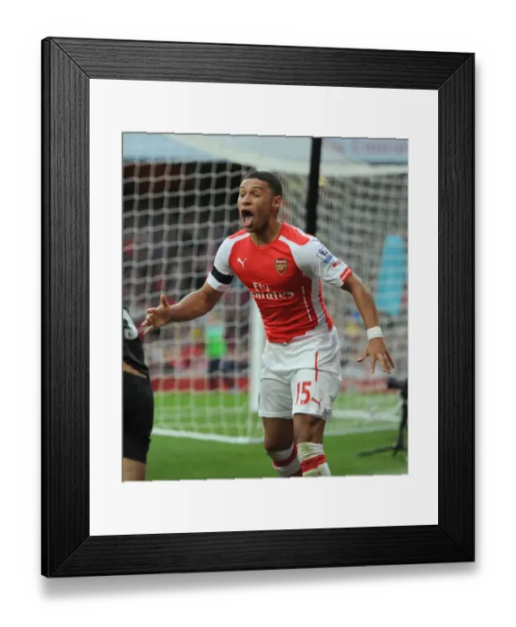 Framed Print : Alex Oxlade-Chamberlain in Action: Arsenal vs. Burnley (2014 / 15)