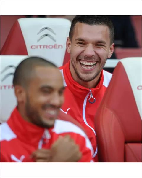 Lukas Podolski (Arsenal). Arsenal 3: 0 Burnley. Barclays Premier League. Emirates Stadium, 1  /  11  /  14