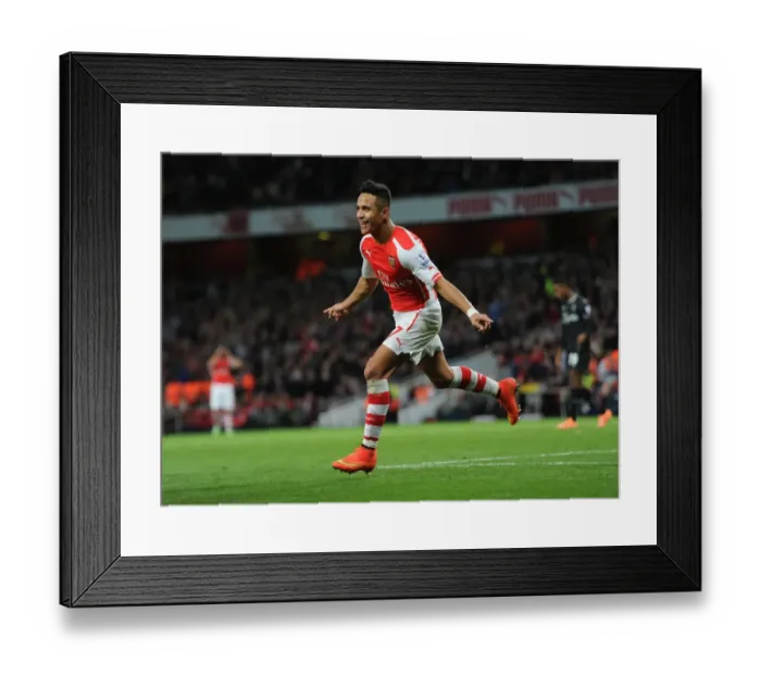 Framed Print : Alexis Sanchez's Brace: Arsenal vs Burnley, Premier League 2014 / 15 Framed Print : Alexis Sanchez's Brace: Arsenal vs Burnley, Premier League 2014 / 15