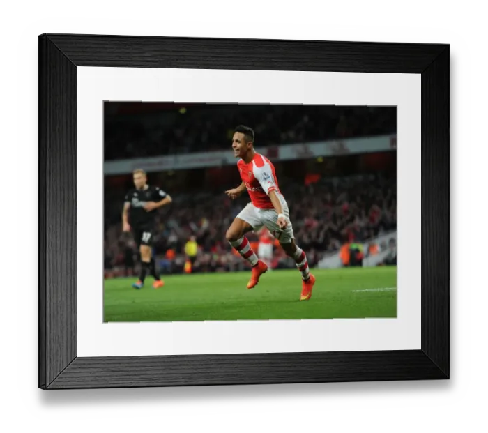 Framed Print : Alexis Sanchez's Brace: Arsenal Overpower Burnley in Premier League Showdown