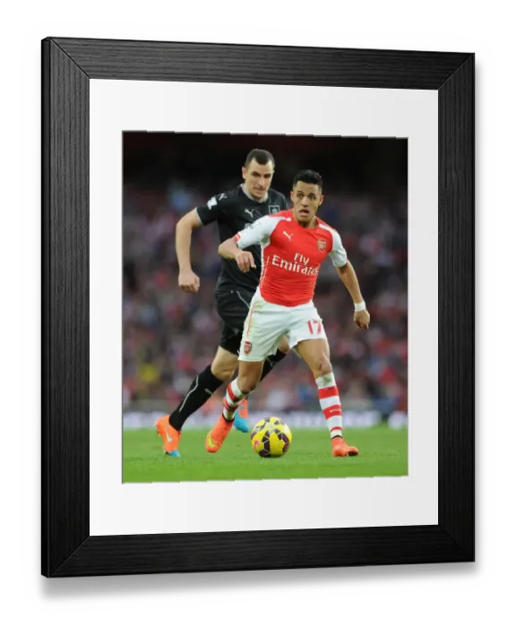 Framed Print : Clash at Emirates: Sanchez vs Marney, Arsenal vs Burnley, Premier League 2014 / 15 Framed Print : Clash at Emirates: Sanchez vs Marney, Arsenal vs Burnley, Premier League 2014 / 15