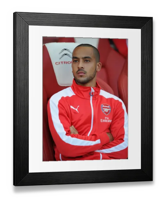 Framed Print : Theo Walcott: Idle on the Arsenal Bench during Arsenal vs Burnley, Premier League 2014 / 15 Framed Print : Theo Walcott: Idle on the Arsenal Bench during Arsenal vs Burnley, Premier League 2014 / 15