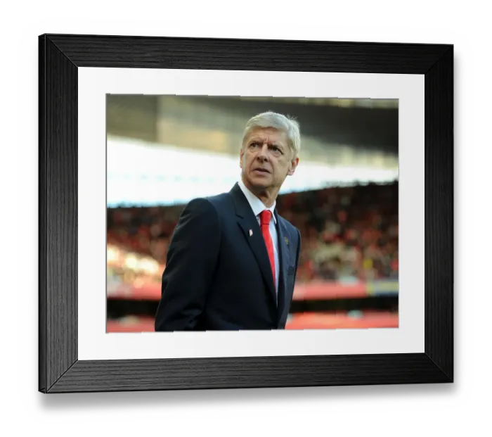 Framed Print : Arsene Wenger: Arsenal Manager before Arsenal vs Burnley (2014 / 15)