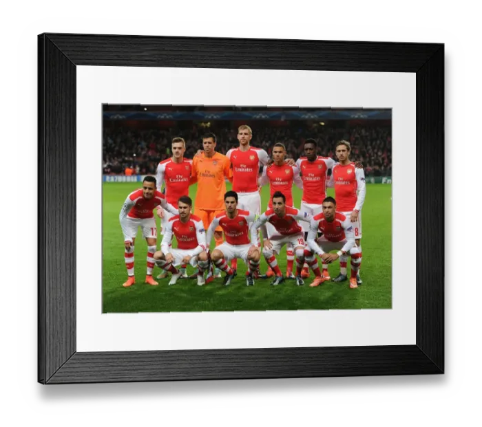 Framed Print : Arsenal FC vs RSC Anderlecht: The United Front at Emirates Stadium - UEFA Champions League, 2014