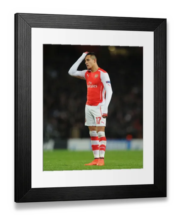 Framed Print : Alexis Sanchez in Action for Arsenal against RSC Anderlecht, UEFA Champions League, 2014 Framed Print : Alexis Sanchez in Action for Arsenal against RSC Anderlecht, UEFA Champions League, 2014