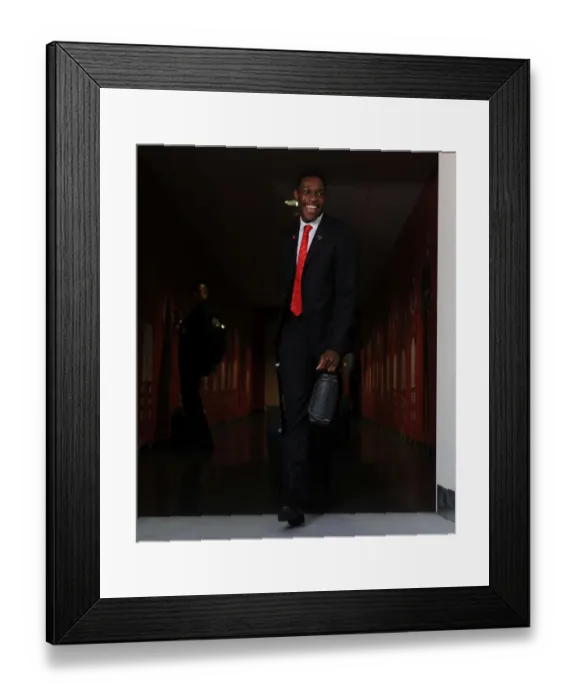 Framed Print : Danny Welbeck Arrives at Arsenal Changing Room Before Arsenal v Anderlecht UCL Match, 2014 Framed Print : Danny Welbeck Arrives at Arsenal Changing Room Before Arsenal v Anderlecht UCL Match, 2014