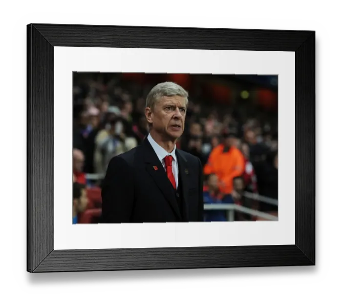Framed Print : Arsene Wenger: Arsenal Boss Prepares for Anderlecht Clash in 2014 Champions League