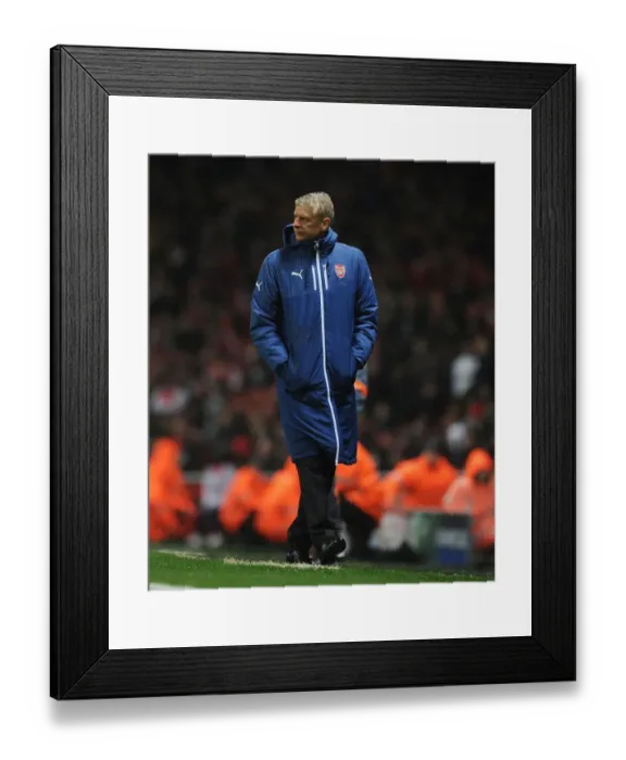 Framed Print : Arsene Wenger Leads Arsenal Against RSC Anderlecht in Champions League