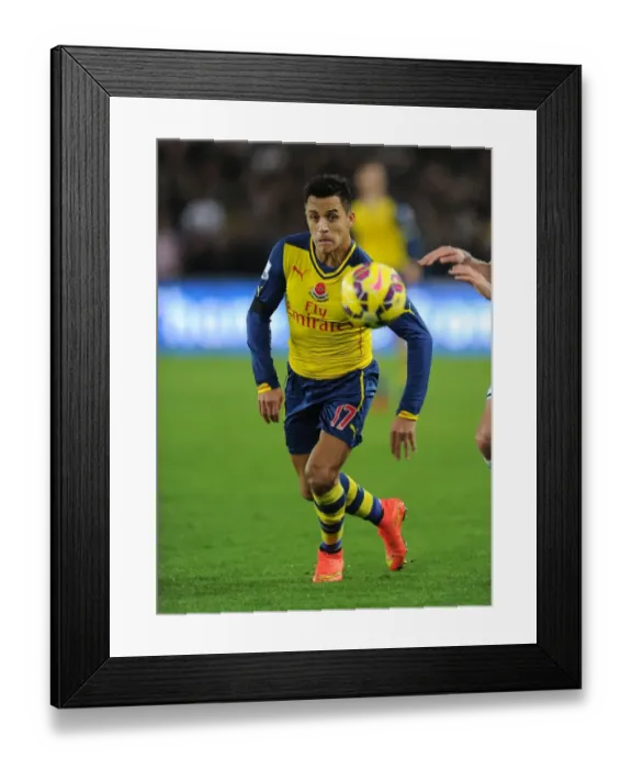 Framed Print : Alexis Sanchez in Action: Swansea vs Arsenal, Premier League 2014-15 Framed Print : Alexis Sanchez in Action: Swansea vs Arsenal, Premier League 2014-15