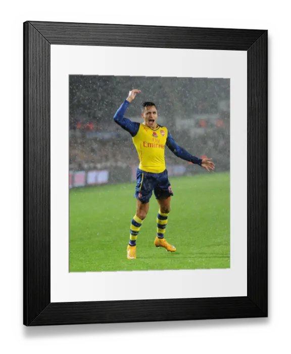 Framed Print : Alexis Sanchez's Goal: Swansea vs. Arsenal, Premier League 2014-15 Framed Print : Alexis Sanchez's Goal: Swansea vs. Arsenal, Premier League 2014-15
