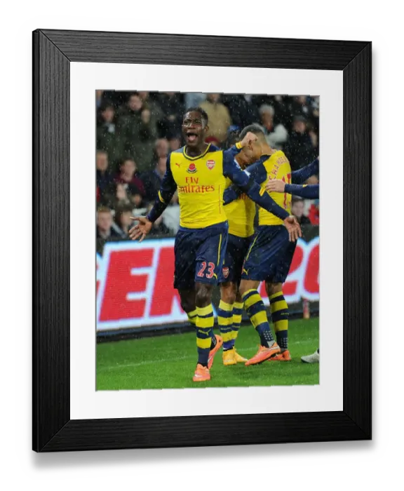 Framed Print : Danny Welbeck's Goal: Swansea vs. Arsenal, Premier League 2014-15