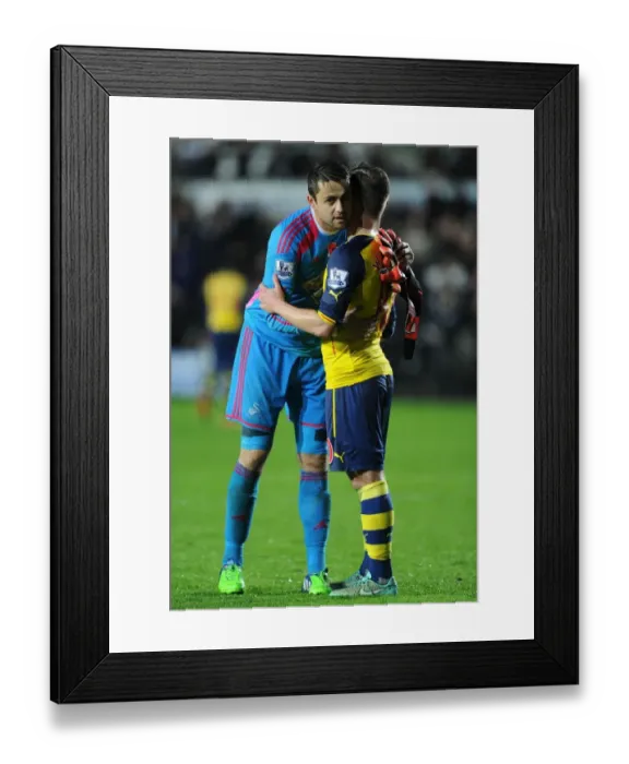 Framed Print : Fabianski and Wilshere: A Meeting of Rivals on the Swansea Field (Swansea v Arsenal 2014-15) Framed Print : Fabianski and Wilshere: A Meeting of Rivals on the Swansea Field (Swansea v Arsenal 2014-15)