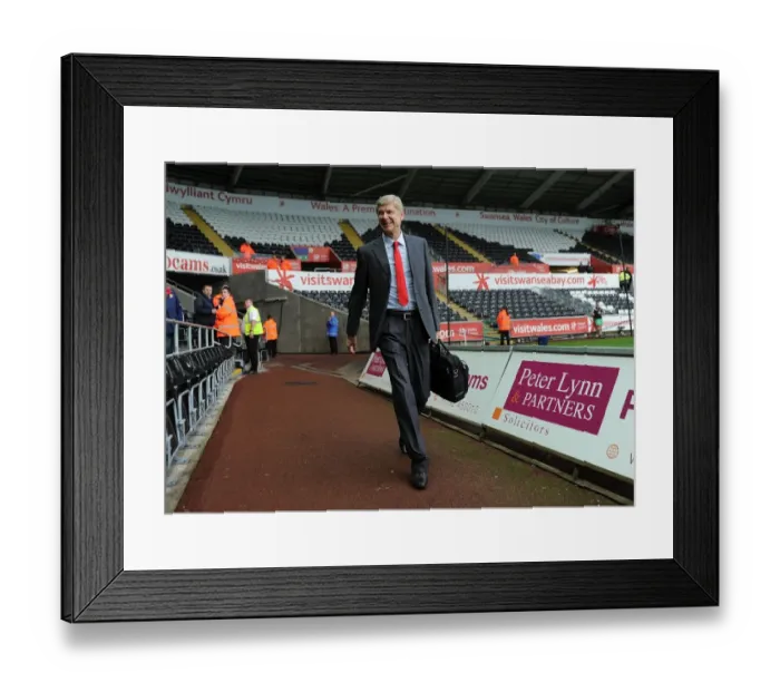 Framed Print : Arsene Wenger Arrives at Swansea City: Swansea v Arsenal, Premier League 2014-15 Framed Print : Arsene Wenger Arrives at Swansea City: Swansea v Arsenal, Premier League 2014-15
