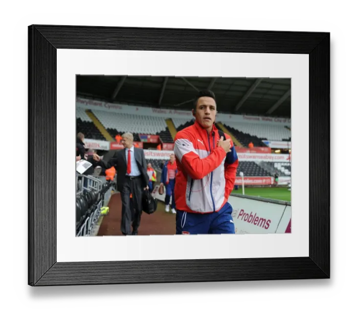 Framed Print : Alexis Sanchez Arrives at Liberty Stadium: Swansea vs Arsenal, Premier League 2014-15 Framed Print : Alexis Sanchez Arrives at Liberty Stadium: Swansea vs Arsenal, Premier League 2014-15