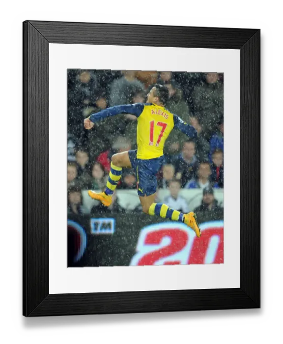 Framed Print : Alexis Sanchez's Thrilling Goal: Swansea vs. Arsenal, Premier League 2014-15