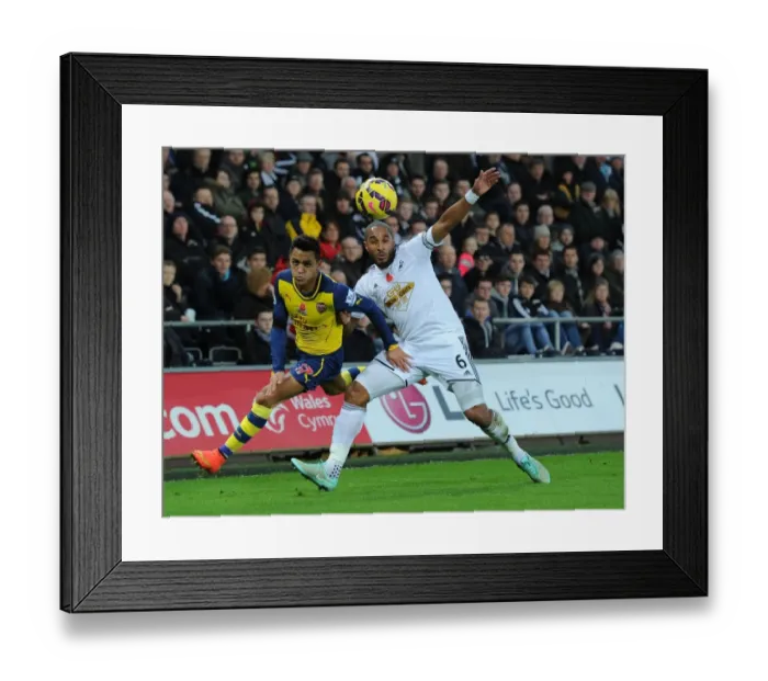 Framed Print : Clash of Titans: Sanchez vs. Williams in Swansea Derby