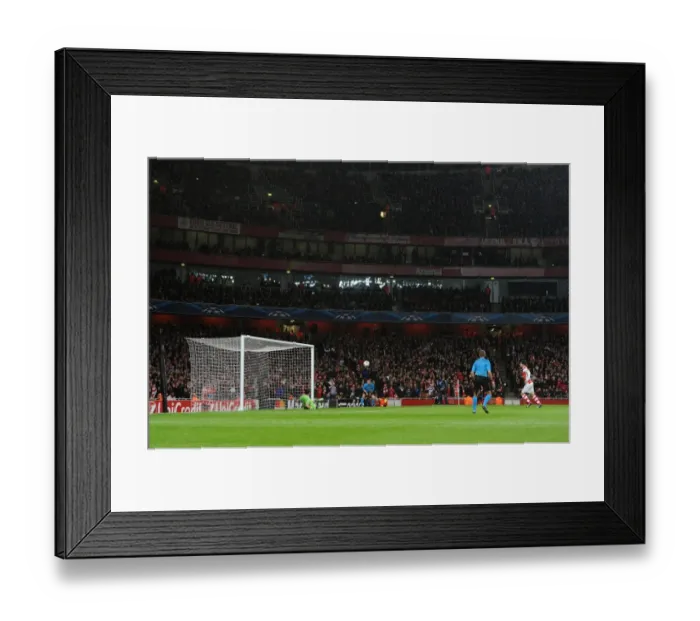 Framed Print : Mikel Arteta Scores Penalty Against Silvio Proto: Arsenal FC vs RSC Anderlecht, UEFA Champions League, 2014 Framed Print : Mikel Arteta Scores Penalty Against Silvio Proto: Arsenal FC vs RSC Anderlecht, UEFA Champions League, 2014