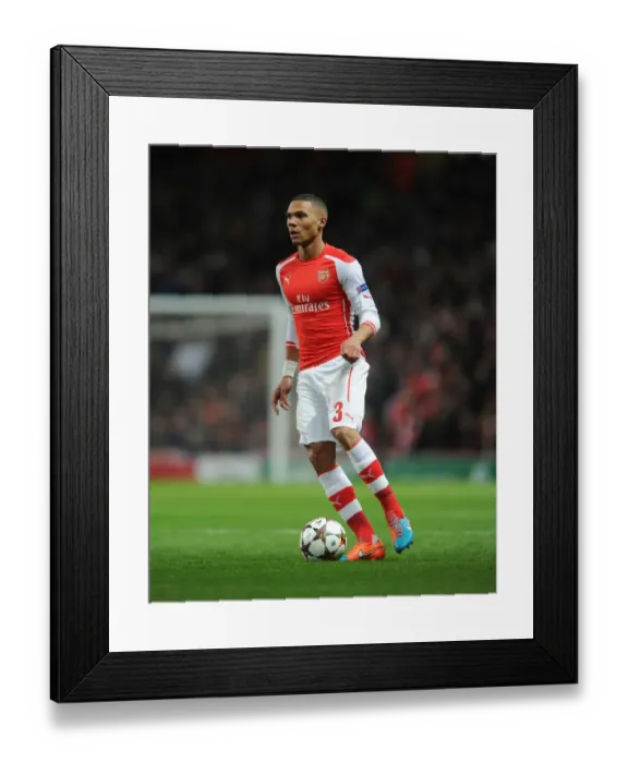 Framed Print : Arsenal's Kieran Gibbs in Action against RSC Anderlecht in the 2014 / 15 UEFA Champions League Framed Print : Arsenal's Kieran Gibbs in Action against RSC Anderlecht in the 2014 / 15 UEFA Champions League