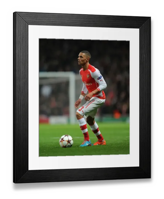 Framed Print : Arsenal's Kieran Gibbs in Action during UEFA Champions League Match against RSC Anderlecht (2014 / 15) Framed Print : Arsenal's Kieran Gibbs in Action during UEFA Champions League Match against RSC Anderlecht (2014 / 15)
