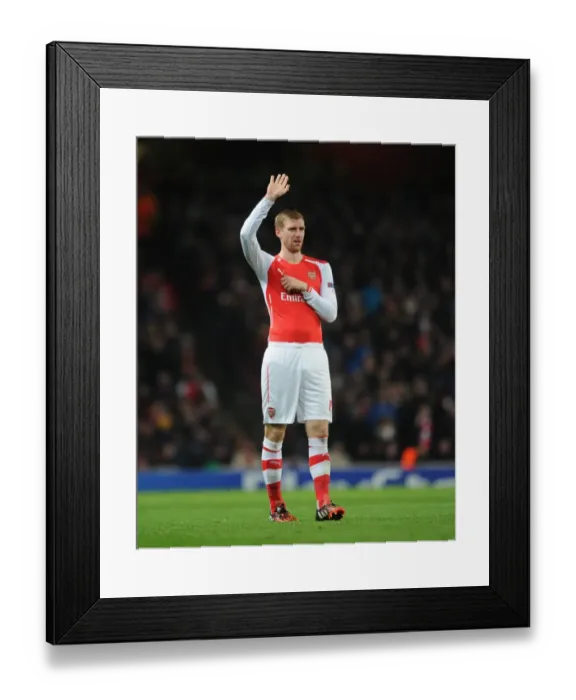 Framed Print : Per Mertesacker (Arsenal). Arsenal 3: 3 Anderlecht. UEFA Champions League. Group D Framed Print : Per Mertesacker (Arsenal). Arsenal 3: 3 Anderlecht. UEFA Champions League. Group D