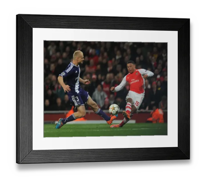 Framed Print : Alex Oxlade-Chamberlain Scores Third Goal Against RSC Anderlecht in Champions League Framed Print : Alex Oxlade-Chamberlain Scores Third Goal Against RSC Anderlecht in Champions League