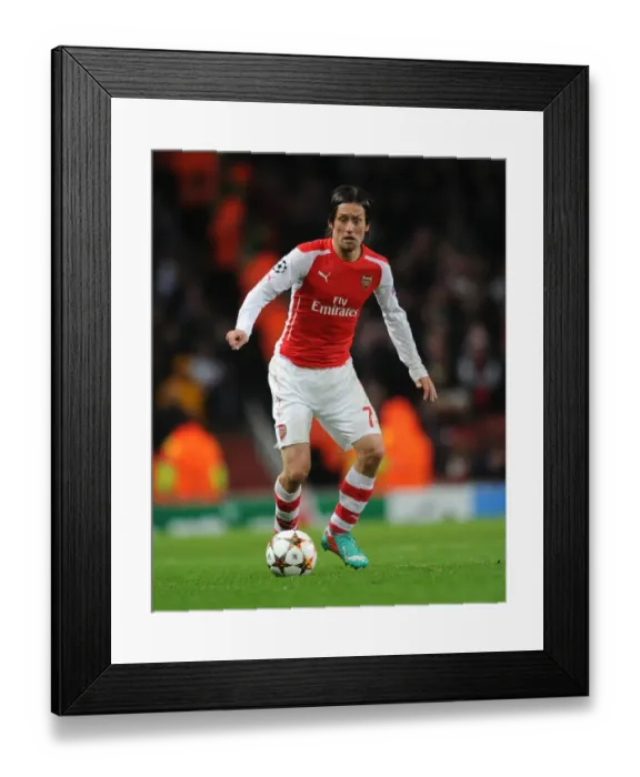 Framed Print : Tomas Rosicky in Action: Arsenal vs RSC Anderlecht, UEFA Champions League, 2014