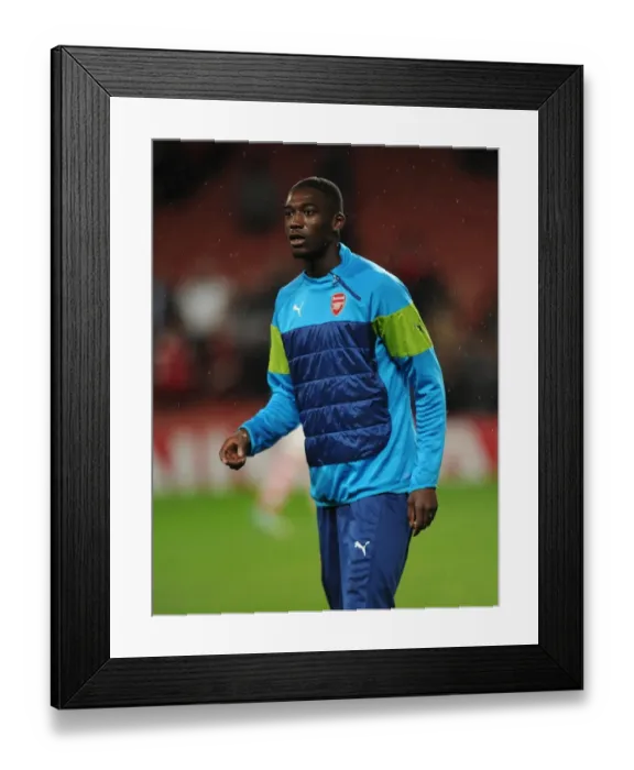 Framed Print : Yaya Sanogo (Arsenal). Arsenal 3: 3 Anderlecht. UEFA Champions League. Group D. Emirates Stadium