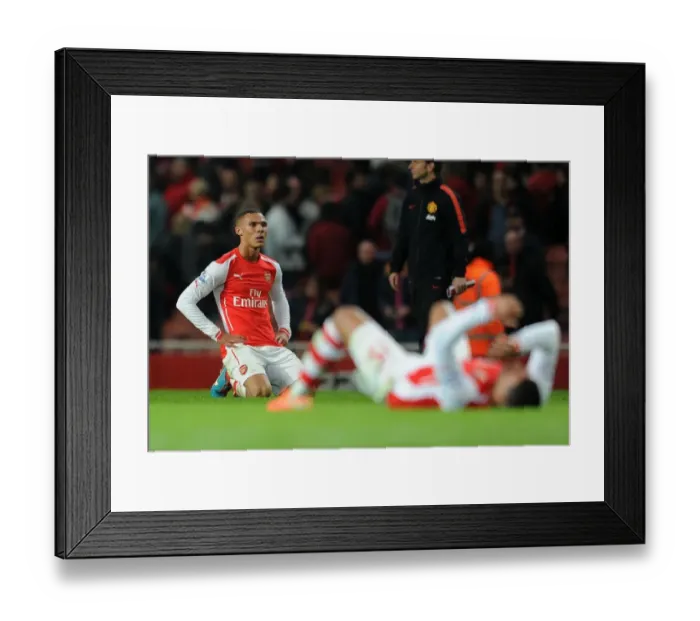 Framed Print : Kieran Gibbs (Arsenal). Arsenal 2: 1 Manchester United. Barclays Premier League. Emirates Stadium Framed Print : Kieran Gibbs (Arsenal). Arsenal 2: 1 Manchester United. Barclays Premier League. Emirates Stadium