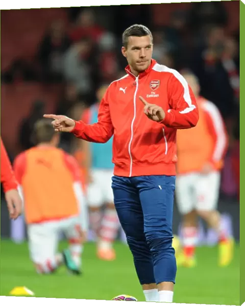 Lukas Podolski (Arsenal). Arsenal 2: 1 Manchester United. Barclays Premier League