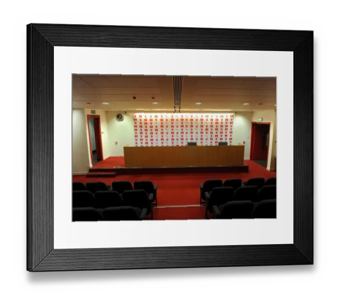 Framed Print : Arsenal Pre-Match Press Conference: Arsenal vs Manchester United (2014-15)