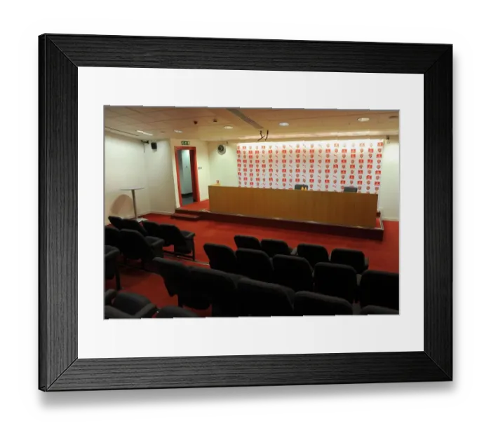 Framed Print : Arsenal Pre-Match Press Conference: Arsenal v Manchester United (2014-15) Framed Print : Arsenal Pre-Match Press Conference: Arsenal v Manchester United (2014-15)