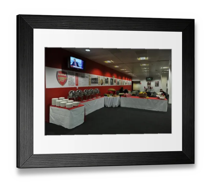 Framed Print : Press Lounge. Arsenal 2: 1 Manchester United. Barclays Premier League. Emirates Stadium, 22  /  11  /  14