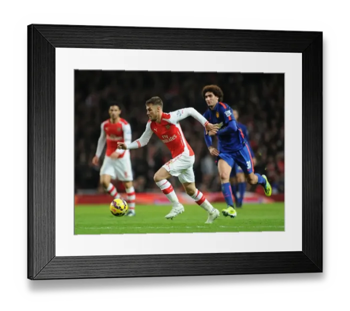 Framed Print : Clash of Midfield Titans: Ramsey vs. Fellaini - Arsenal vs. Manchester United, Premier League 2014-15 Framed Print : Clash of Midfield Titans: Ramsey vs. Fellaini - Arsenal vs. Manchester United, Premier League 2014-15
