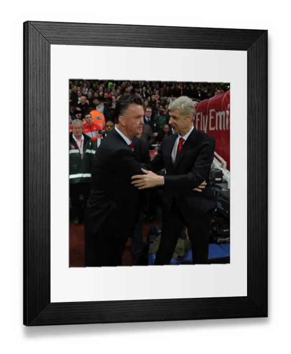 Framed Print : Arsene Wenger vs. Louis van Gaal: Premier League Showdown (Arsenal v Manchester United, 2014)