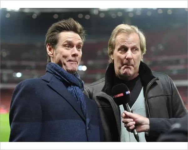 Jim Carrey and Jeff Daniels Reunite at Arsenal vs Manchester United, 2014-15 Premier League