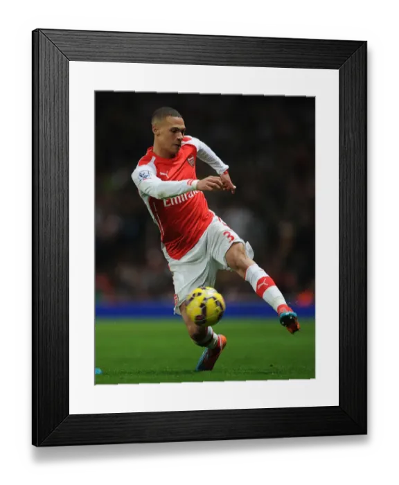 Framed Print : Arsenal vs Manchester United: Kieran Gibbs in Action (2014-15) Framed Print : Arsenal vs Manchester United: Kieran Gibbs in Action (2014-15)