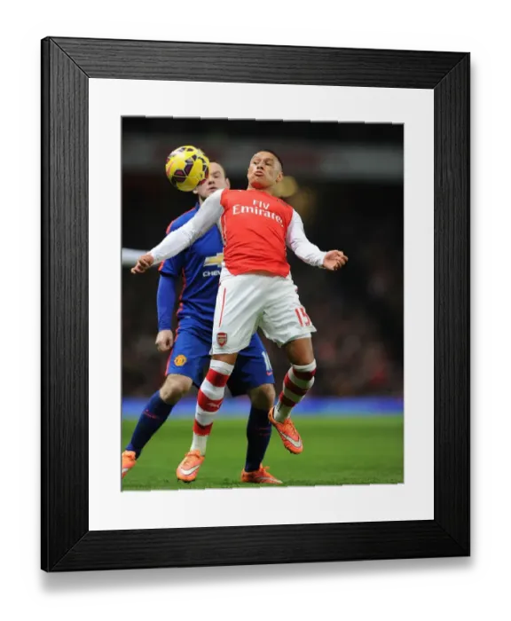 Framed Print : Alex Oxlade-Chamberlain: In Action for Arsenal against Manchester United, Premier League 2014-15 Framed Print : Alex Oxlade-Chamberlain: In Action for Arsenal against Manchester United, Premier League 2014-15