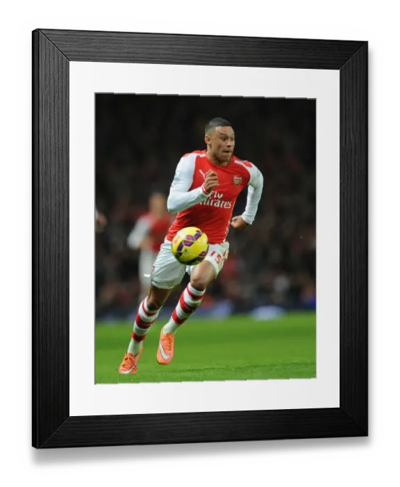 Framed Print : Alex Oxlade-Chamberlain in Action for Arsenal against Manchester United, Premier League 2014-15 Framed Print : Alex Oxlade-Chamberlain in Action for Arsenal against Manchester United, Premier League 2014-15