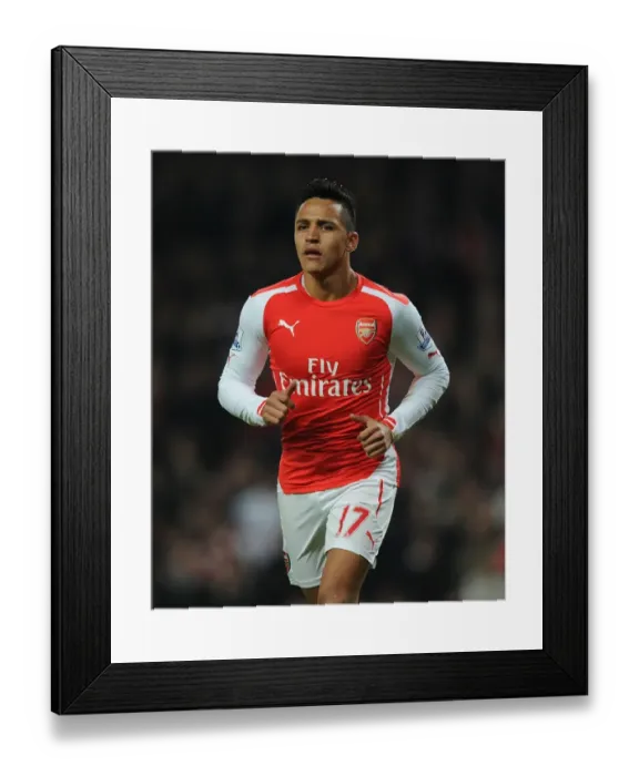 Framed Print : Alexis Sanchez: In Action for Arsenal Against Manchester United, Premier League 2014-15 Framed Print : Alexis Sanchez: In Action for Arsenal Against Manchester United, Premier League 2014-15