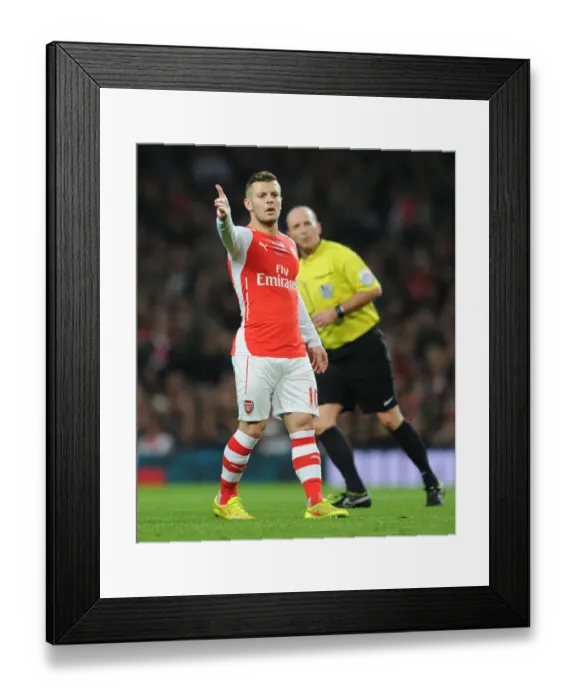Framed Print : Jack Wilshere: Arsenal vs Manchester United, Premier League 2014-15