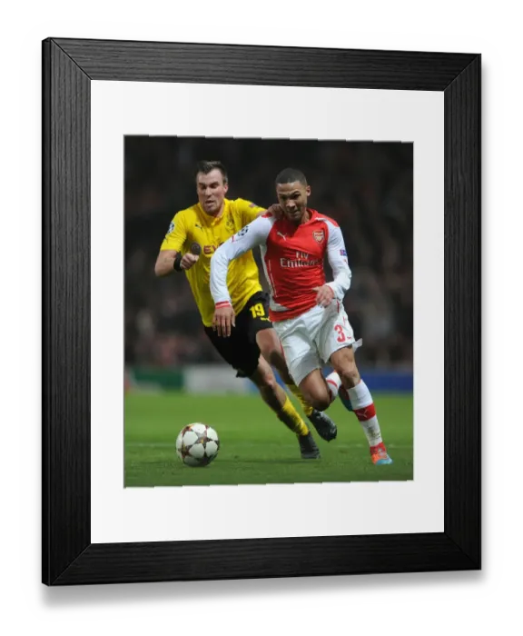 Framed Print : Clash of Wings: Gibbs vs. Grosskreutz - Arsenal vs. Borussia Dortmund UEFA Champions League Showdown Framed Print : Clash of Wings: Gibbs vs. Grosskreutz - Arsenal vs. Borussia Dortmund UEFA Champions League Showdown