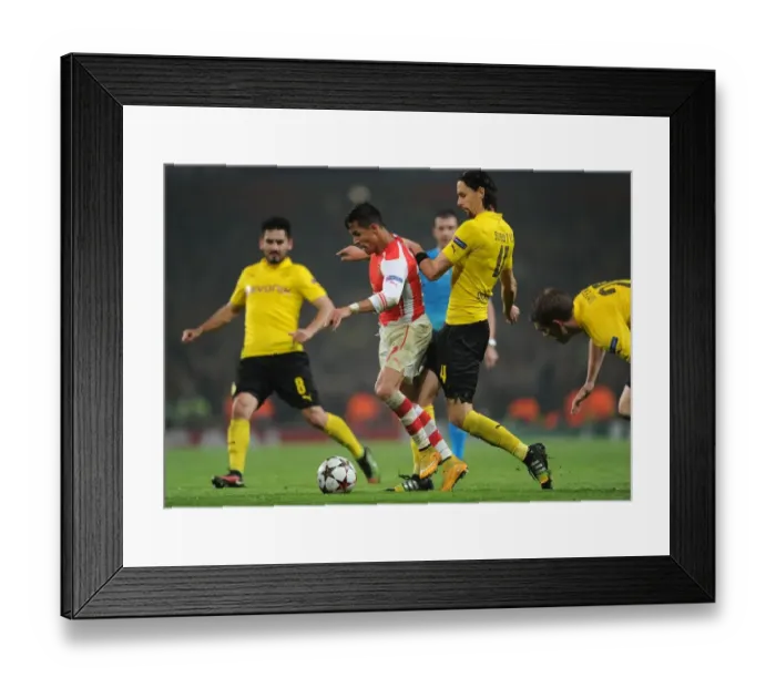 Framed Print : Arsenal vs. Borussia Dortmund: A Champions League Showdown